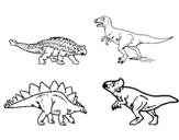 Desenho Dinossauros de terra pintado por bronquiossauro