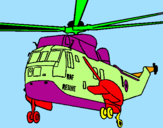 Desenho Helicoptero de resgate pintado por daniel