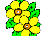 Desenho Flores pintado por flor amarela