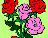 Desenho Ramo de rosas pintado por Tizz19
