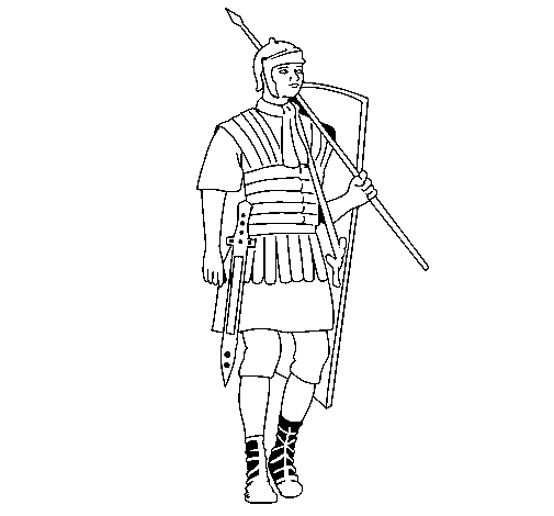 Desenho Soldado romano pintado por Andre