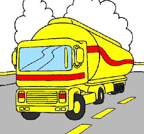 Desenho Camião cisterna pintado por caminhão sisterna