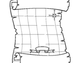 Desenho Mapa pintado por Sala dos Piratas