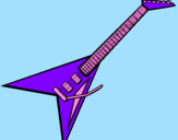 Desenho Guitarra elétrica II pintado por camila