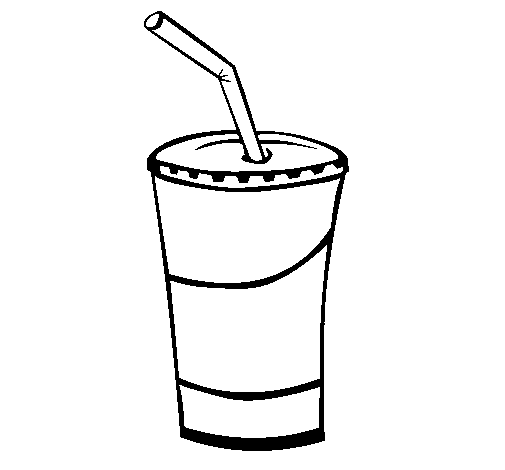 Desenho Copo de batido pintado por bebida