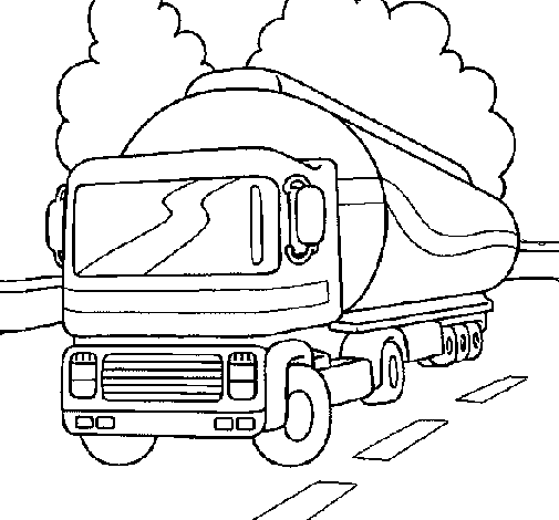 Desenho Camião cisterna pintado por doda