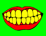 Desenho Boca e dentes pintado por sofia  cristina   rei    