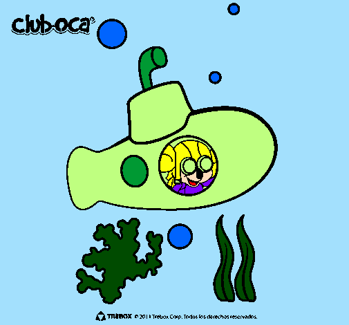 Desenho Club Oca 3 pintado por Submarino
