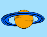 Desenho Saturno pintado por maria vitoria custodio
