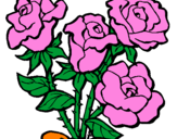 Desenho Ramo de rosas pintado por bruna martins