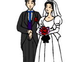 Desenho Marido e esposa III pintado por recém casados
