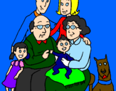 Desenho Família pintado por thayssa cibelle