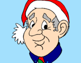 Desenho Avô com gorro natalício pintado por yasmim