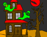 Desenho Casa do terror pintado por jorge coucas