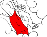 Desenho Zeus pintado por Leonardo