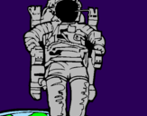 Desenho Astronauta pintado por rodrigo...