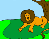Desenho O Rei Leão pintado por davi