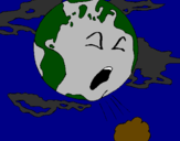 Desenho Terra doente pintado por Gabi