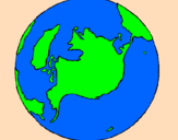 Desenho Planeta terra pintado por tamirs fofa