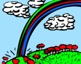 Desenho Arco-íris pintado por lis