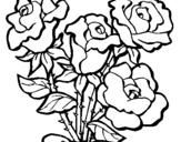 Desenho Ramo de rosas pintado por Manu