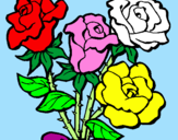 Desenho Ramo de rosas pintado por nayara