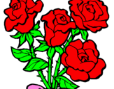 Desenho Ramo de rosas pintado por andreyna