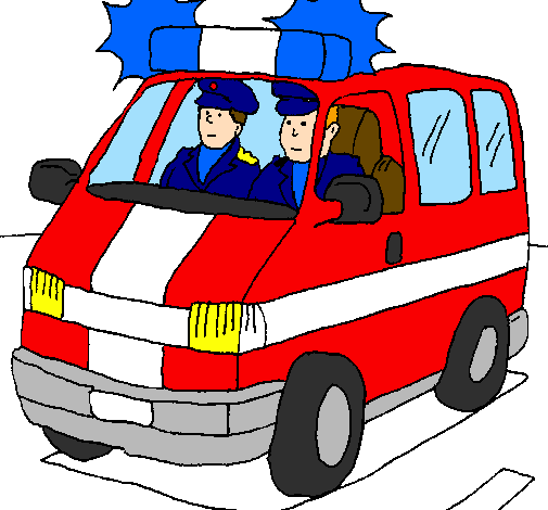 Desenho Ambulância em serviço pintado por ambulancia 