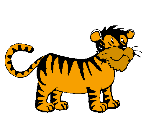 Desenho Tigre pintado por tigre daniel
