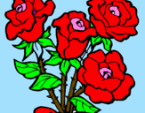 Desenho Ramo de rosas pintado por mariarita