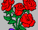 Desenho Ramo de rosas pintado por gleyce
