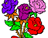 Desenho Ramo de rosas pintado por emilly