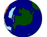 Desenho Planeta terra pintado por kevin nilo