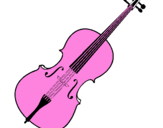 Desenho Violino pintado por Henrique Lagny