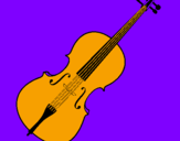 Desenho Violino pintado por rebeca
