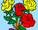 Desenho Ramo de rosas pintado por Sathie