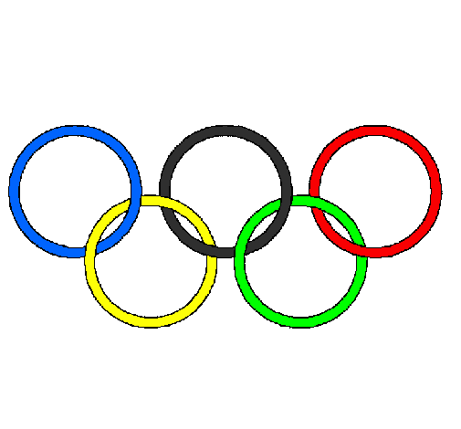 Desenho Argolas dos jogos olimpícos pintado por Bruna Santana 