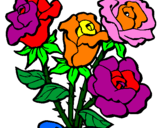 Desenho Ramo de rosas pintado por mae da rhayanny