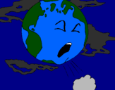 Desenho Terra doente pintado por Luciano