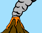 Desenho Vulcão pintado por ricardoloiola