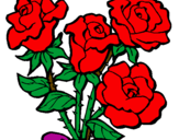 Desenho Ramo de rosas pintado por camila  