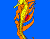 Desenho Cavalo marinho oriental pintado por Unicórnio Rei