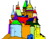 Desenho Castelo medieval pintado por Jonas