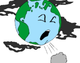 Desenho Terra doente pintado por emily
