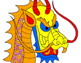 Desenho Cabeça de dragão pintado por iran