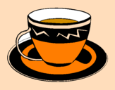 Desenho Taça de café pintado por emanuelle