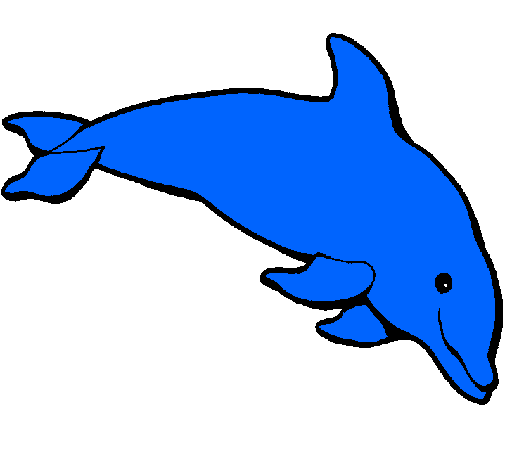 Desenho Golfinho contente pintado por Golfinho