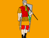 Desenho Soldado romano pintado por m.s