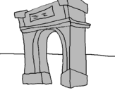 Desenho Arco do triunfo pintado por isaac