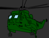 Desenho Helicoptero de resgate pintado por policia militar